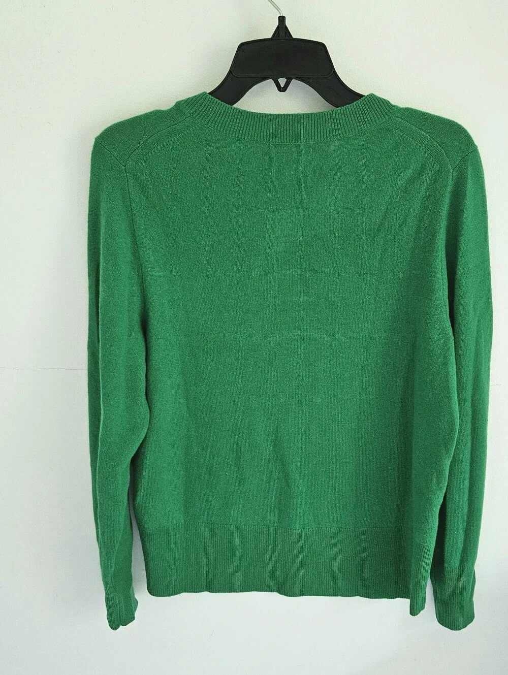 J Crew Cashmere Classic Fit Green Crewneck Sweater
